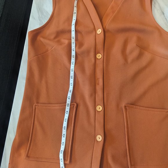 Vintage burnt orange vest Ample Togs - Picture 7 of 8